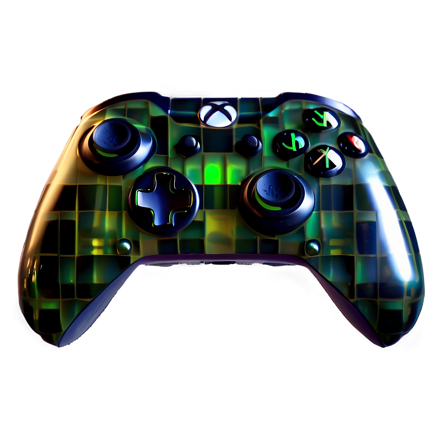 Glitch Art Xbox Controller Png 05252024 PNG