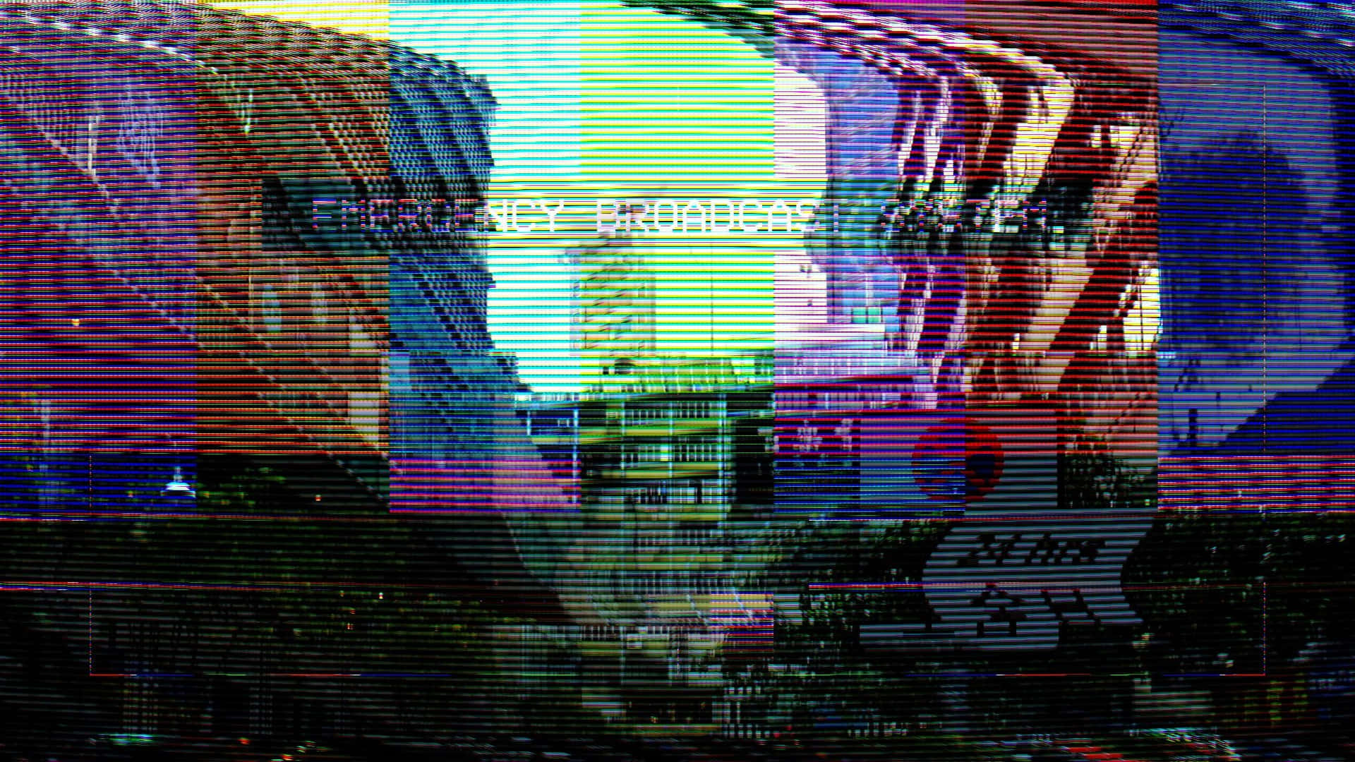 A Colorful Screen With A City View