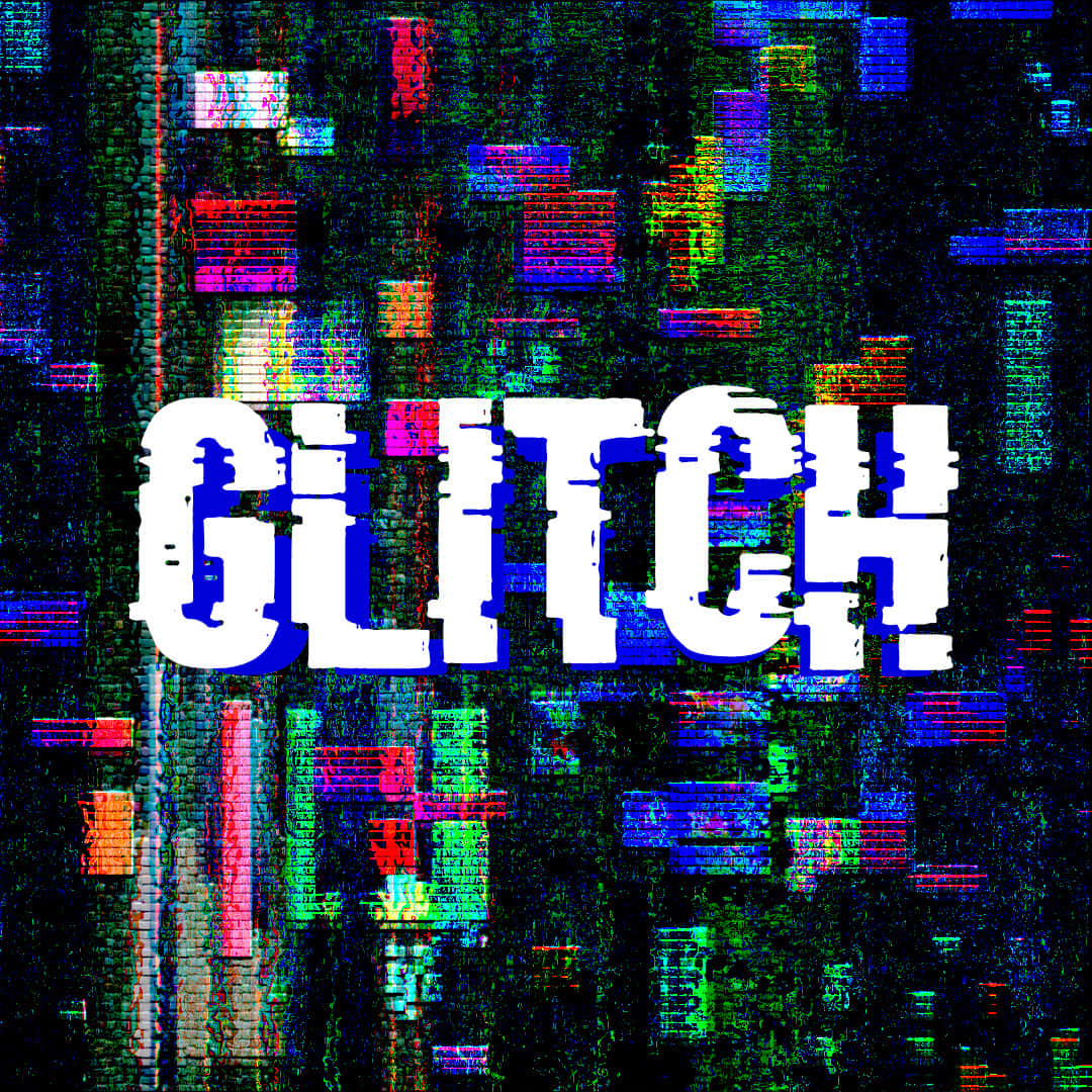 Glitcheffekt Hintergrund 1080 X 1080