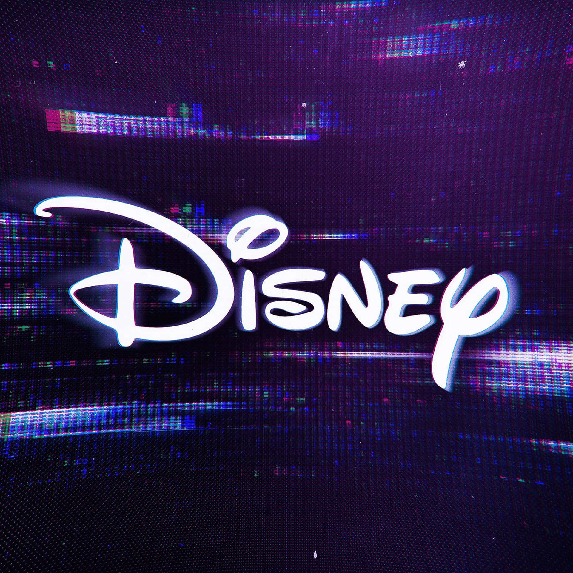 Disney Logo With Glitch Effect Wallpaper