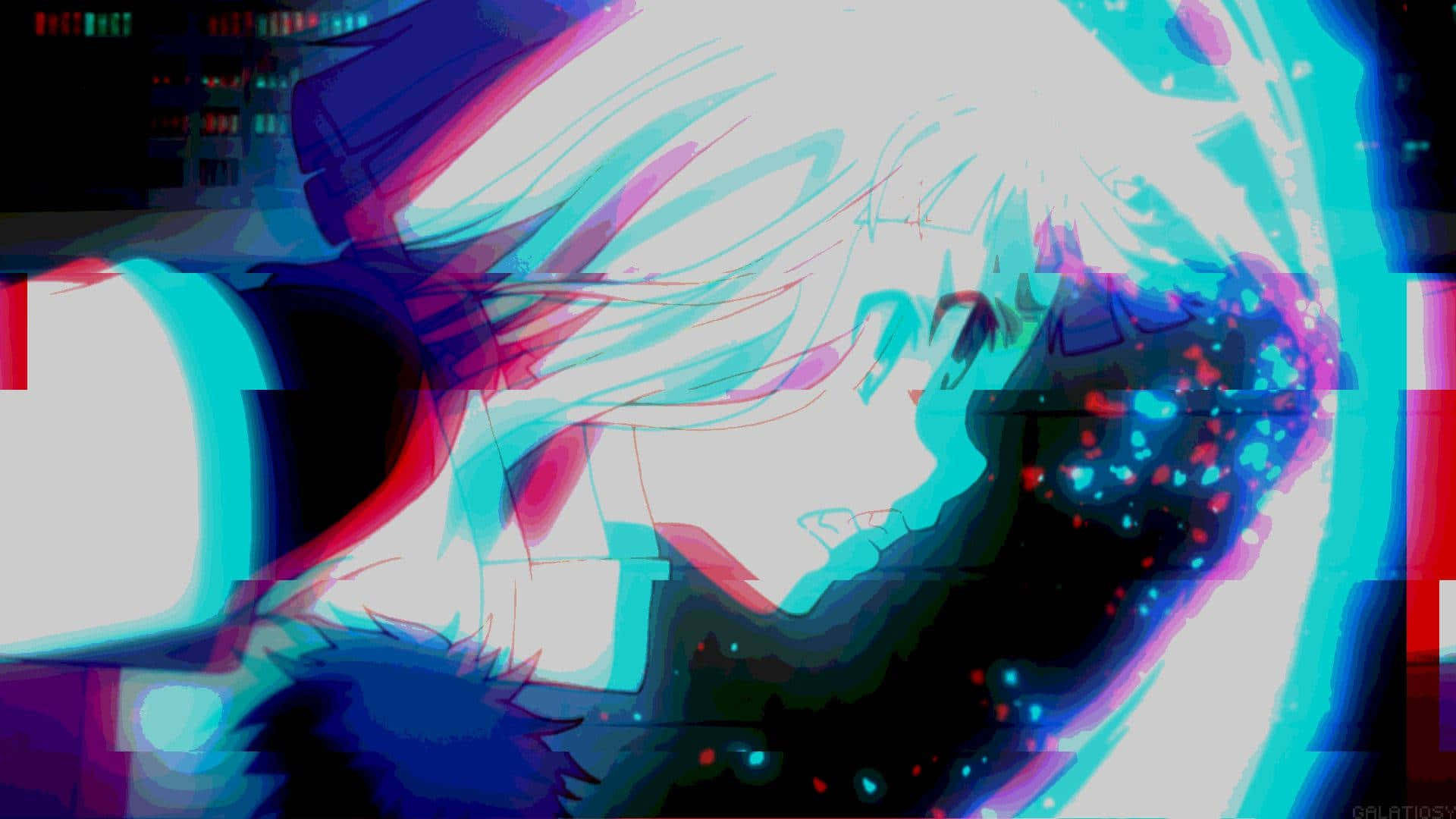 Glitch Effect Tokyo Ghoul Character Wallpaper