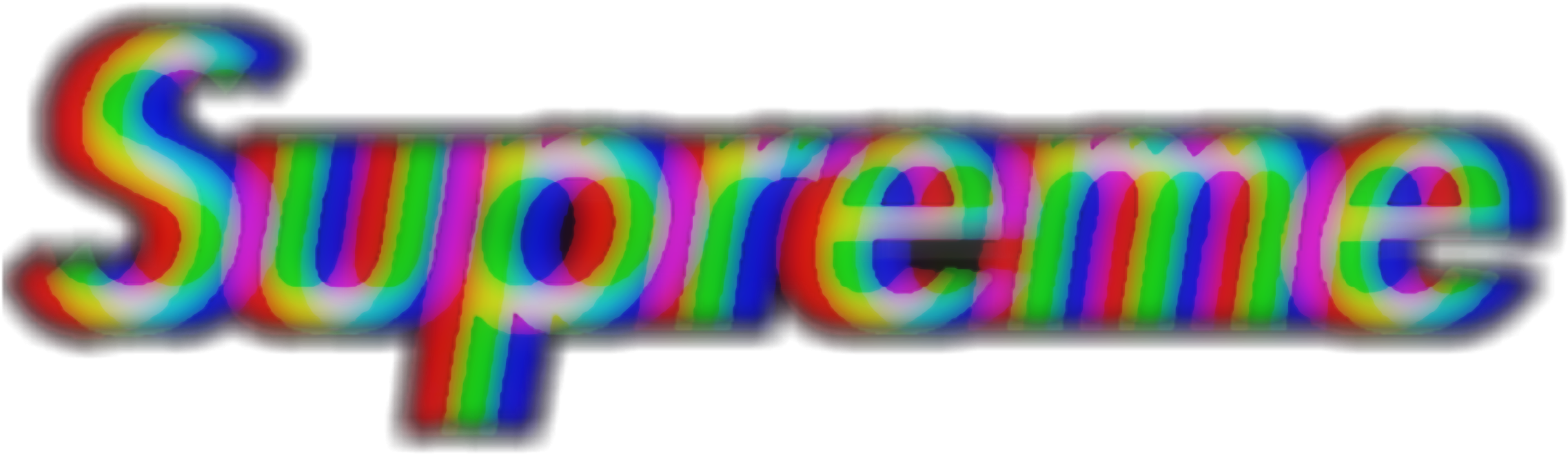 Glitch Effect Supreme Logo PNG