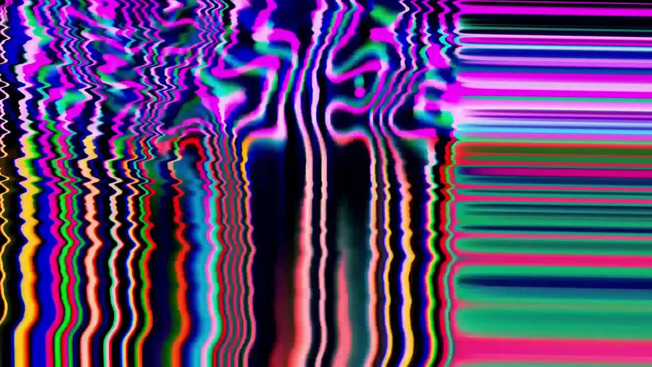 Abstrakte Bevægende Pixels Danne Et Geometrisk Vortex Wallpaper
