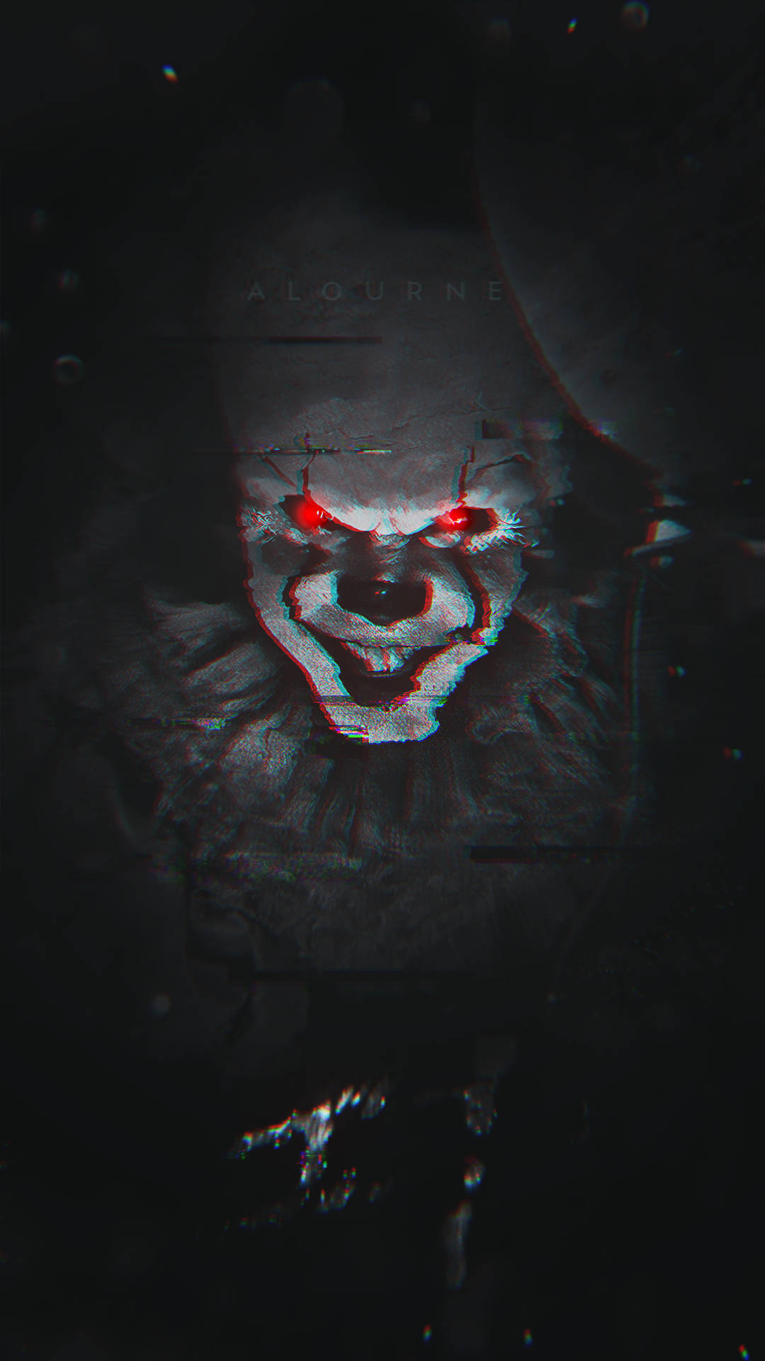 Stay vigilant in your sleep with Glitch Pennywise in Black and White! Wallpaper