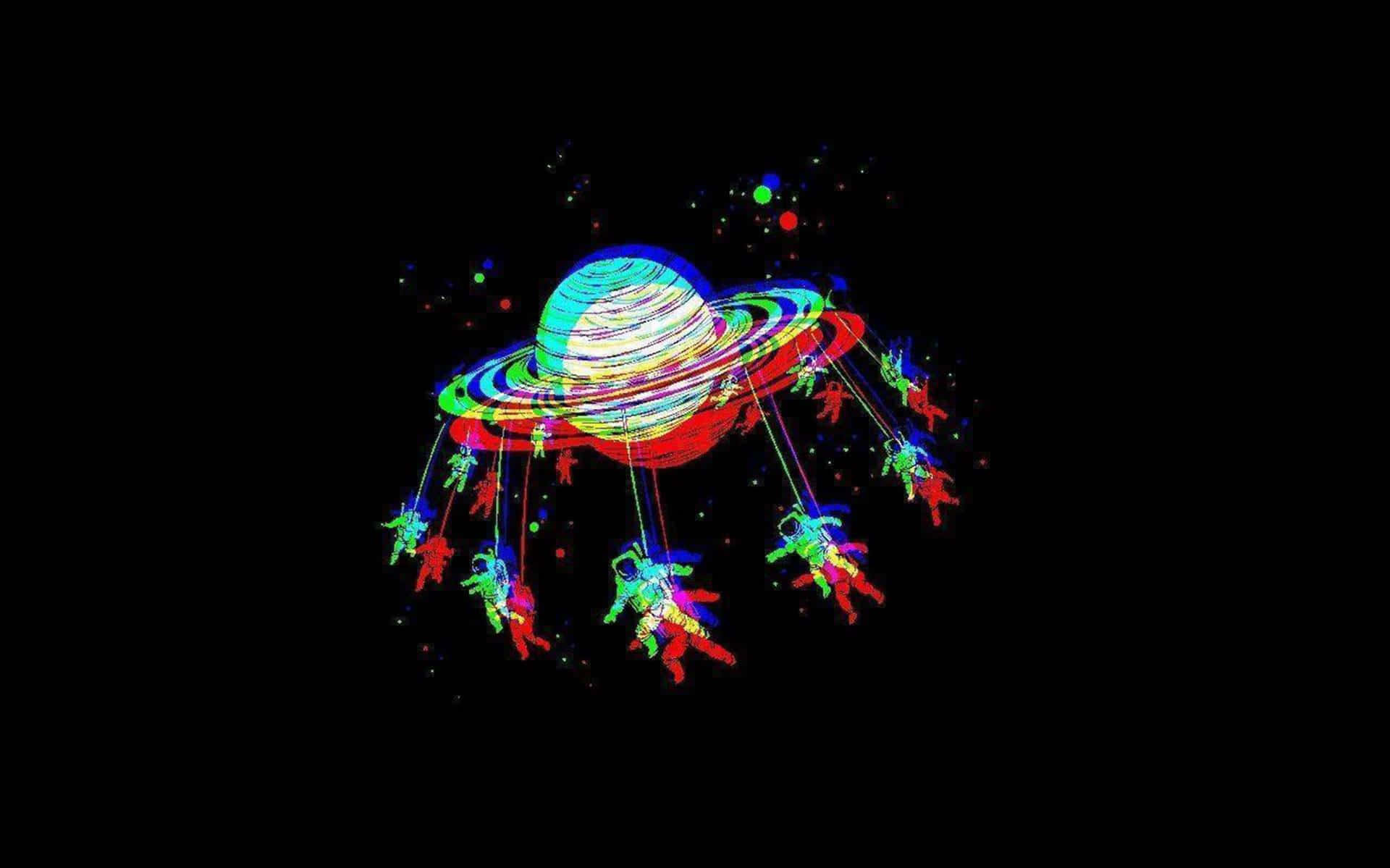 Glitch Space Jellyfish Invasion Wallpaper