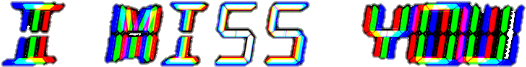 Glitch Text I Miss You PNG