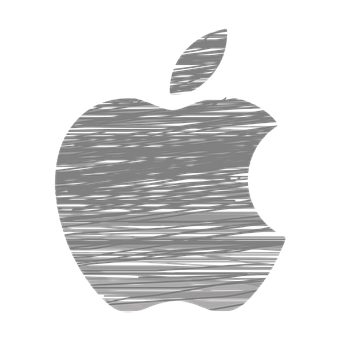 Glitched Apple Logo PNG