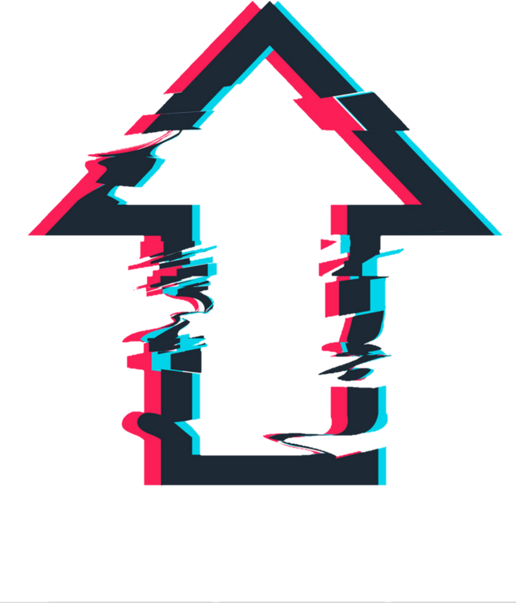Glitched Arrow Graphic PNG