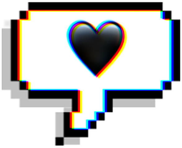 Glitched Heart Graphic PNG