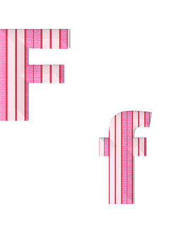 Glitched Letter F Design PNG