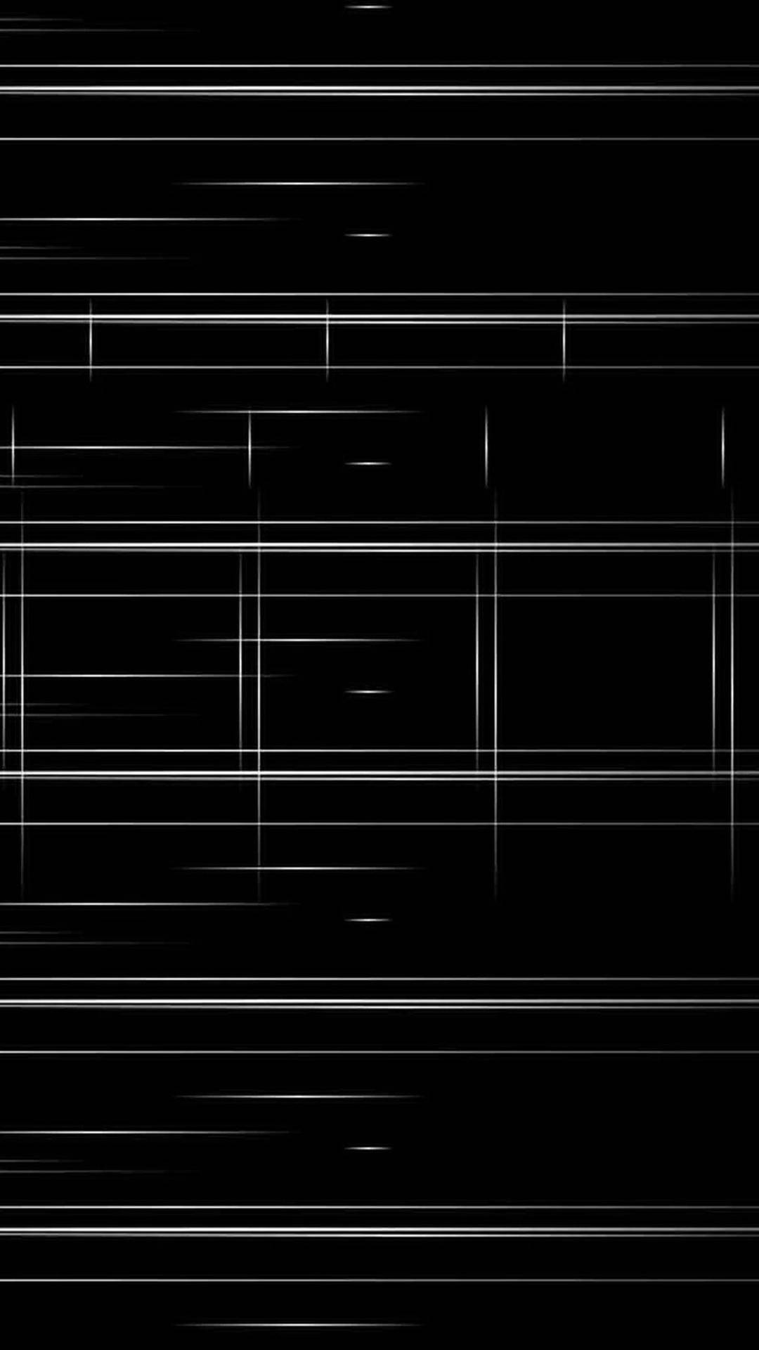 Glitched Lines Minimalist Black Phone Wallpaper