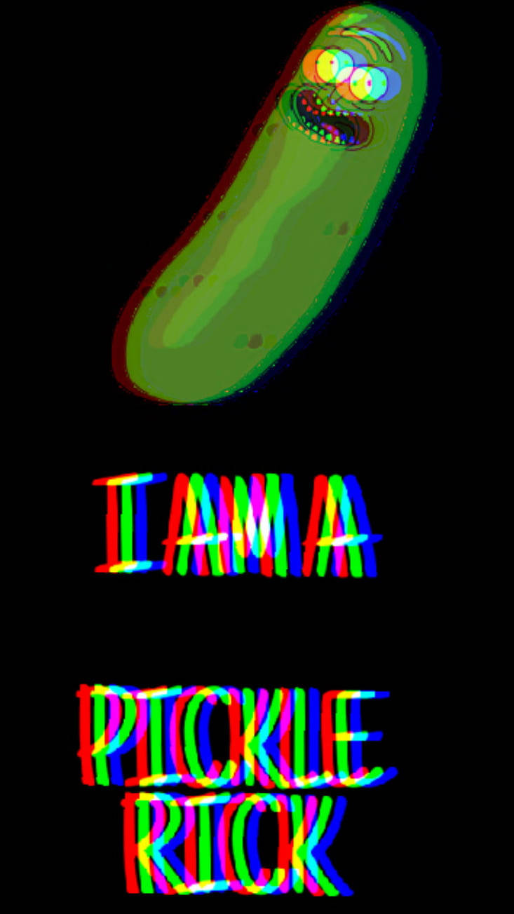 Glitched Pickle Rick Background