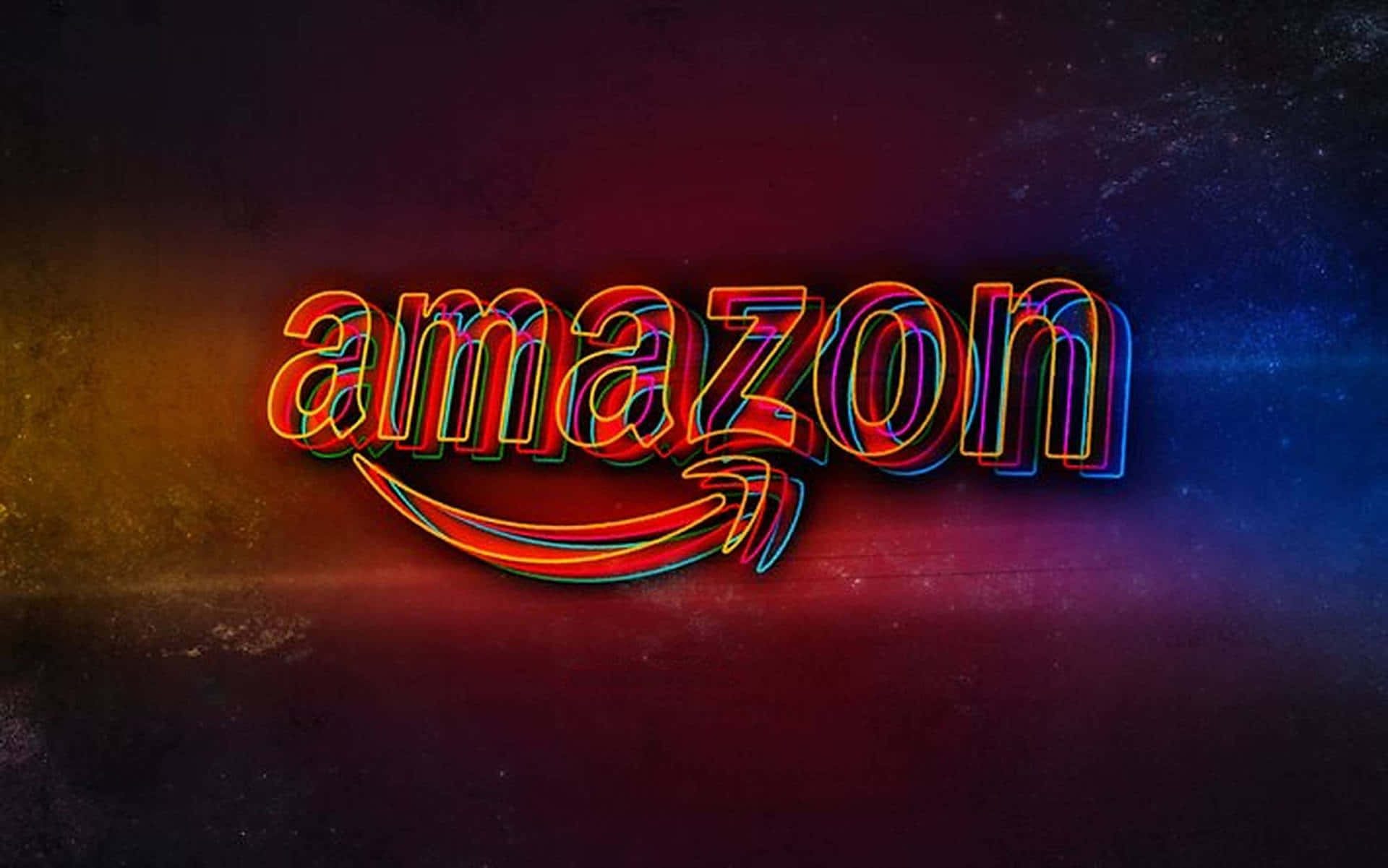 Glitching Amazon UK Logo Wallpaper