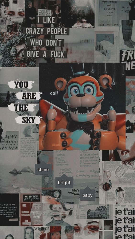 A Collage Of Pictures With The Words You Are The Sky Wallpaper