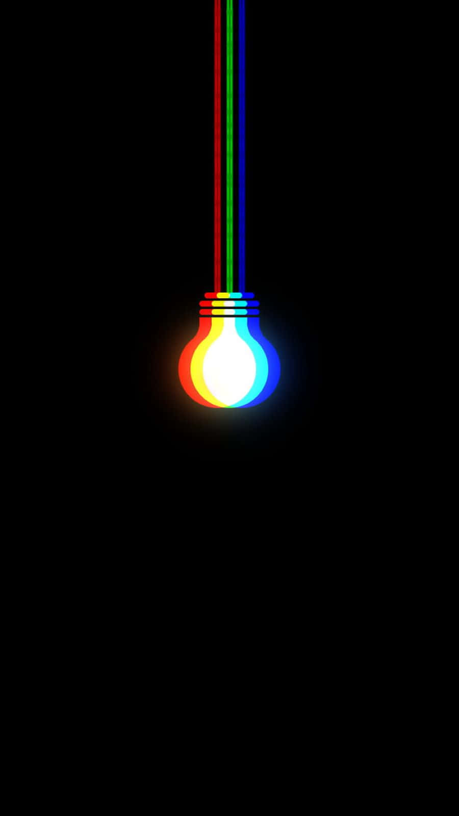 Glitchy Rainbow Lightbulb Aesthetic.jpg Wallpaper