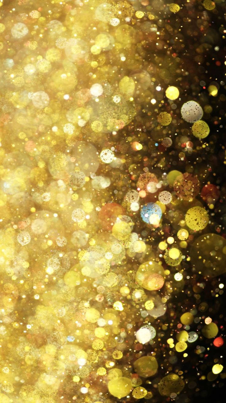 Glitrende Guld Glitter Sparkle Iphone Wallpaper