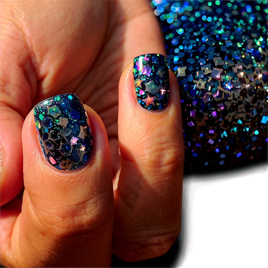 Glitter Acrylic Nails Looks Png Eyv PNG