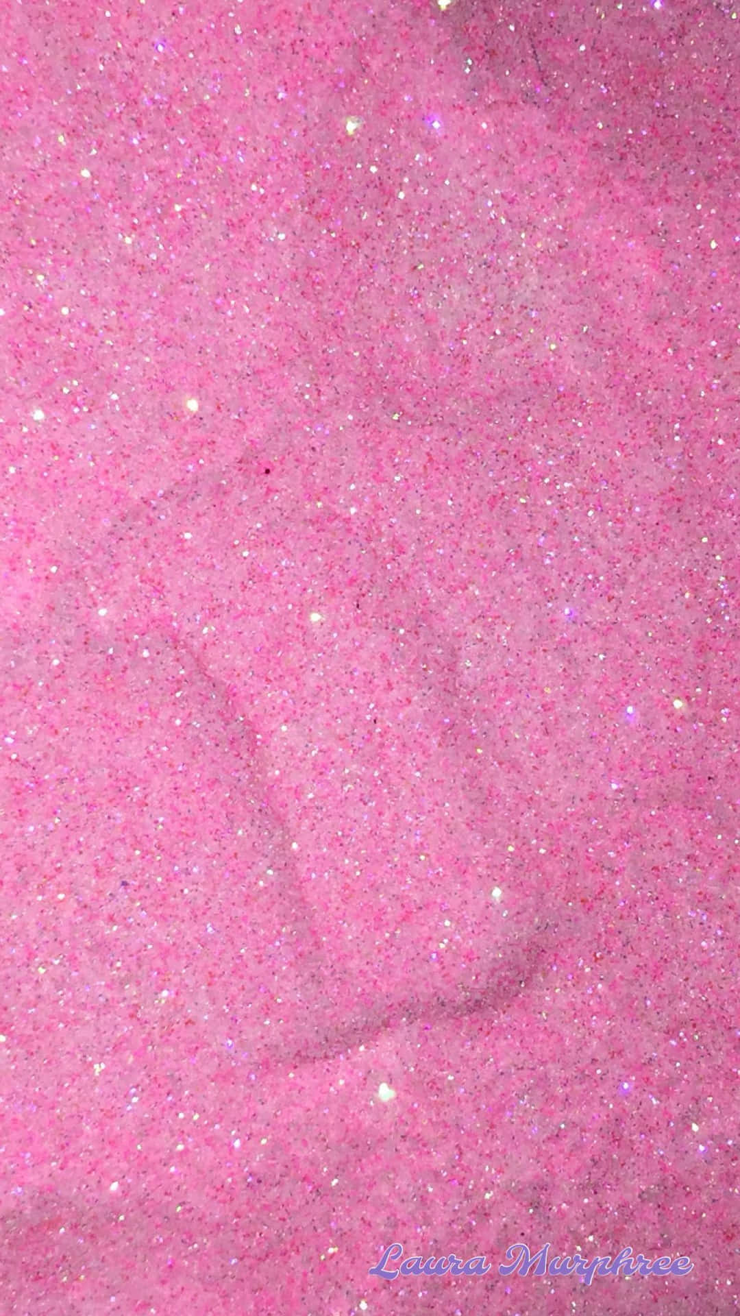 Pink Glitter Sand med en Pink Glitter Star Wallpaper