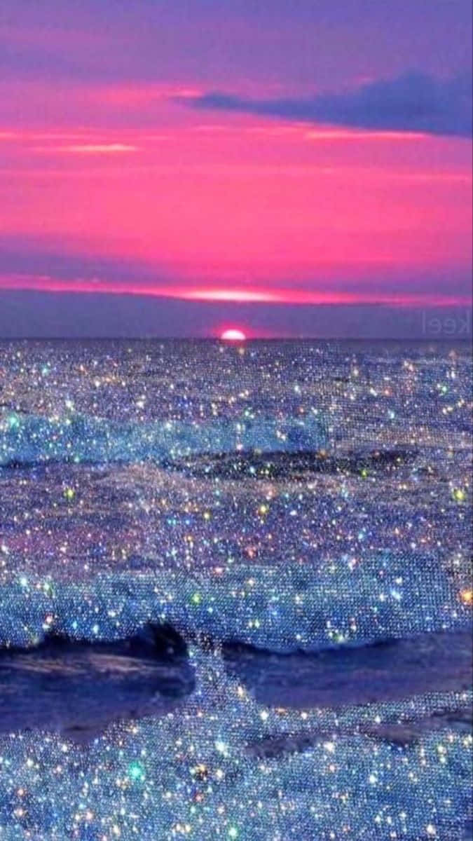 A Sunset With Glitter On The Ocean Wallpaper