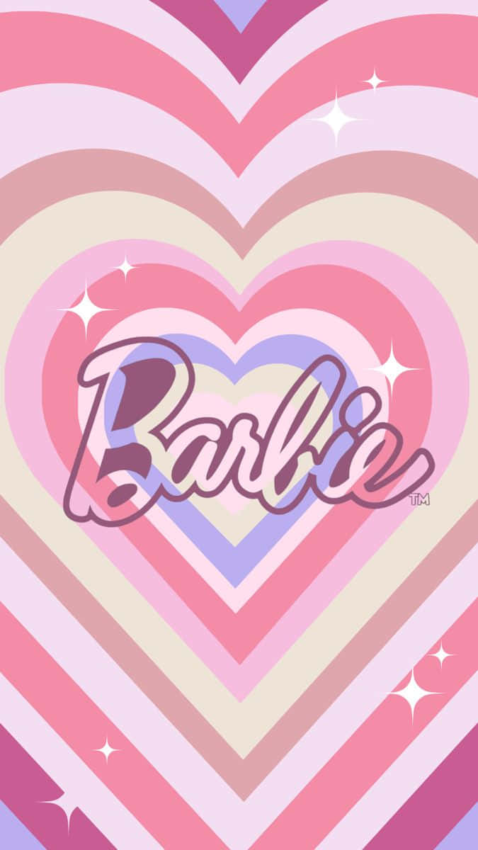 Glitter Barbie Hart Aesthetic Wallpaper Achtergrond