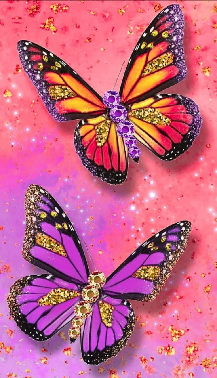 Pink Glitter Pink Butterfly  Novocomtop HD phone wallpaper  Pxfuel