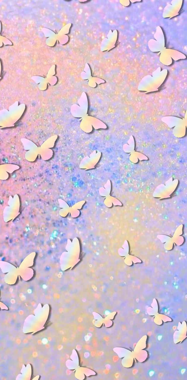 "A beautiful glitter butterfly, shimmering in the sunlight." Wallpaper