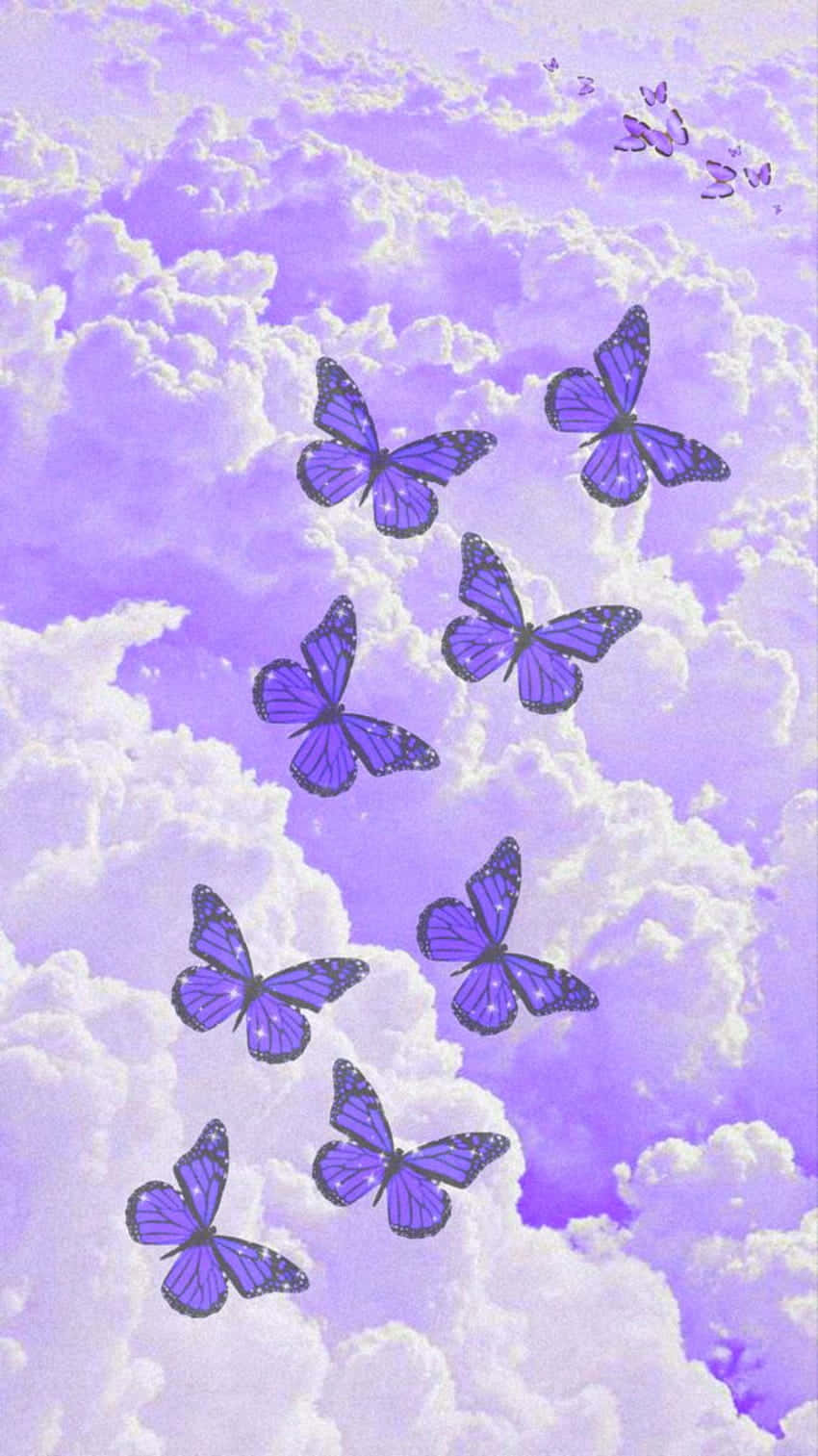Et smukt glitter sommerfugl skinner i sollyset. Wallpaper