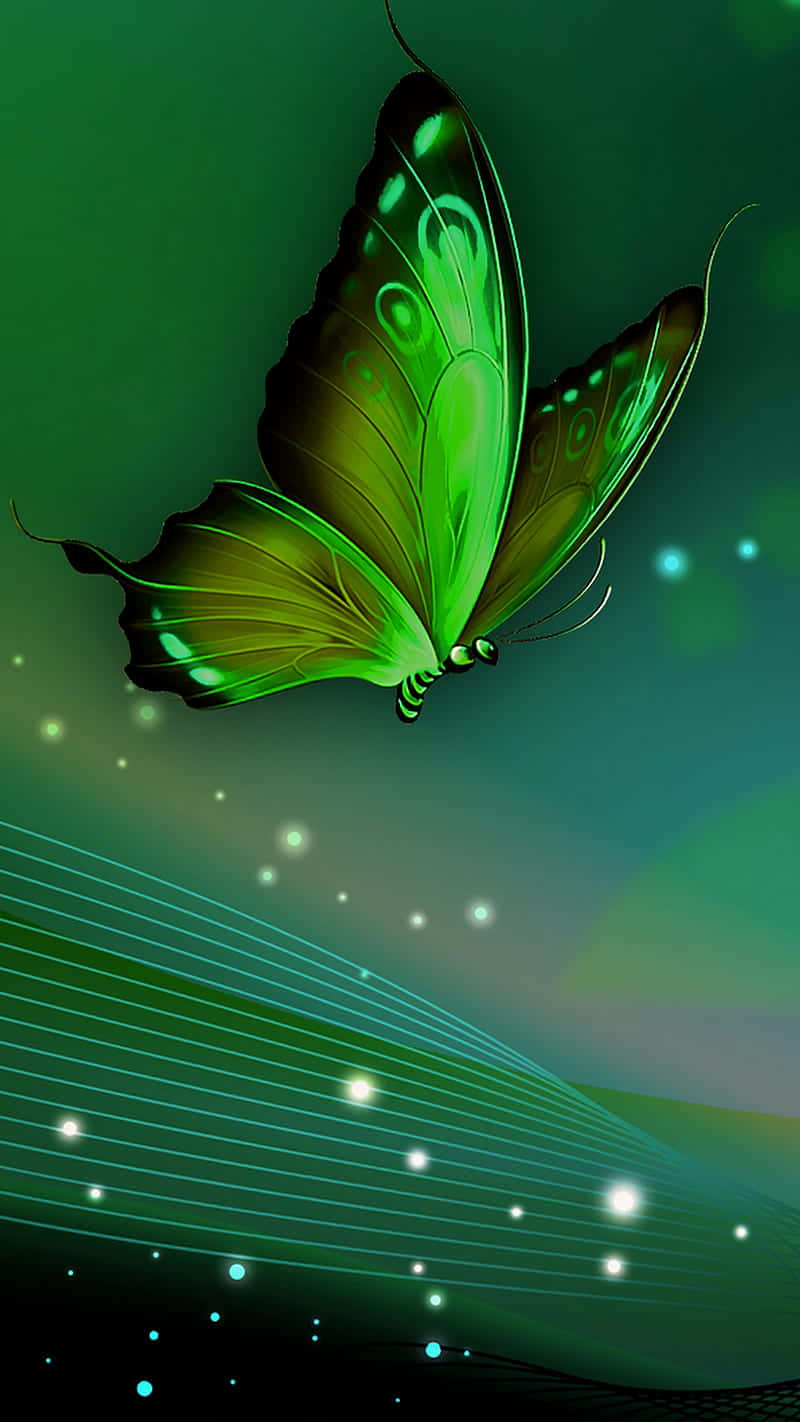 Lys opp din dag med denne glitrende sommerfuglen! Wallpaper