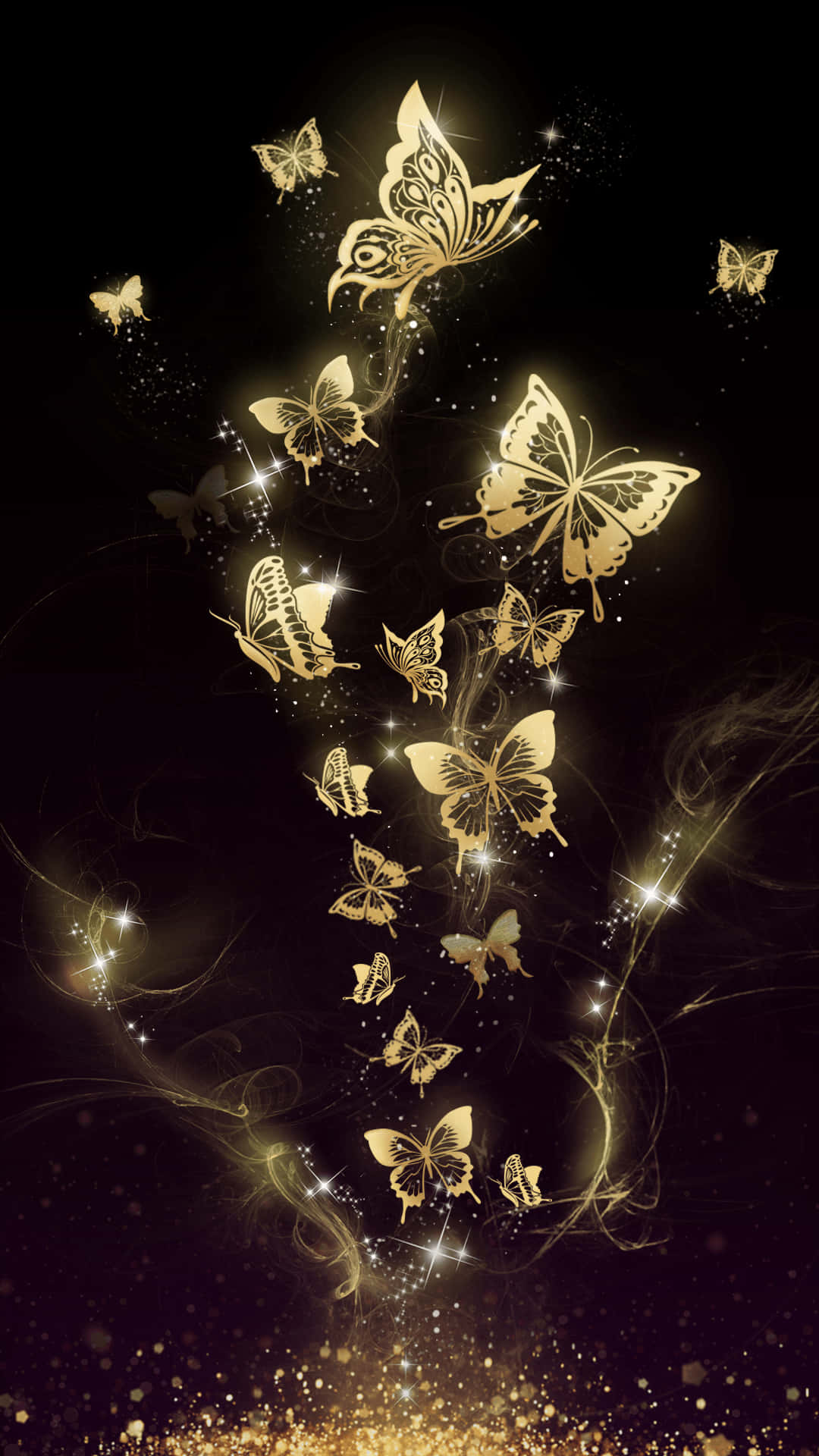 Tilføj et magisk berøring til dit udseende med en Glitter Butterfly tie-dye tapet. Wallpaper