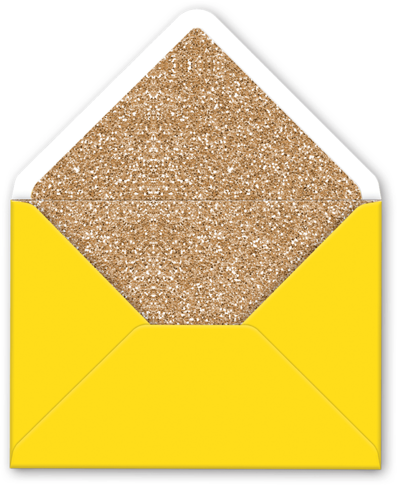 Glitter Envelope Overlay PNG