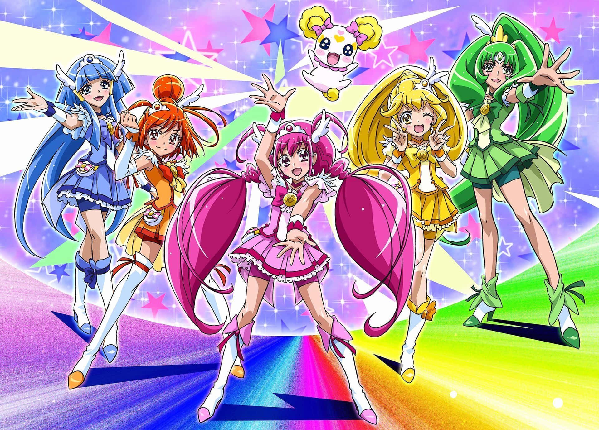 Glitter Force Colorful Girls Wallpaper