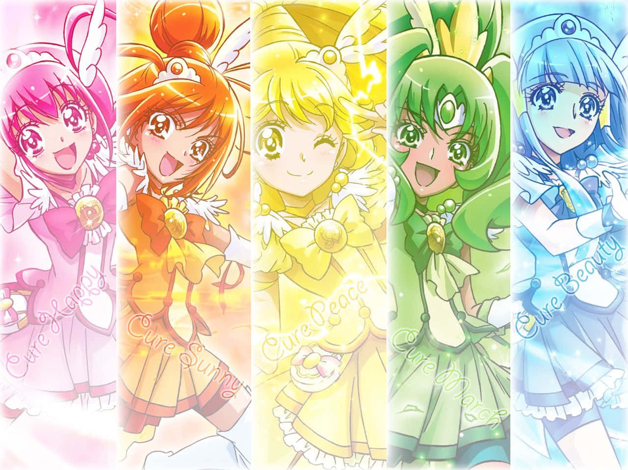 Looking Strong and Stylish - The Glitter Force Wallpaper