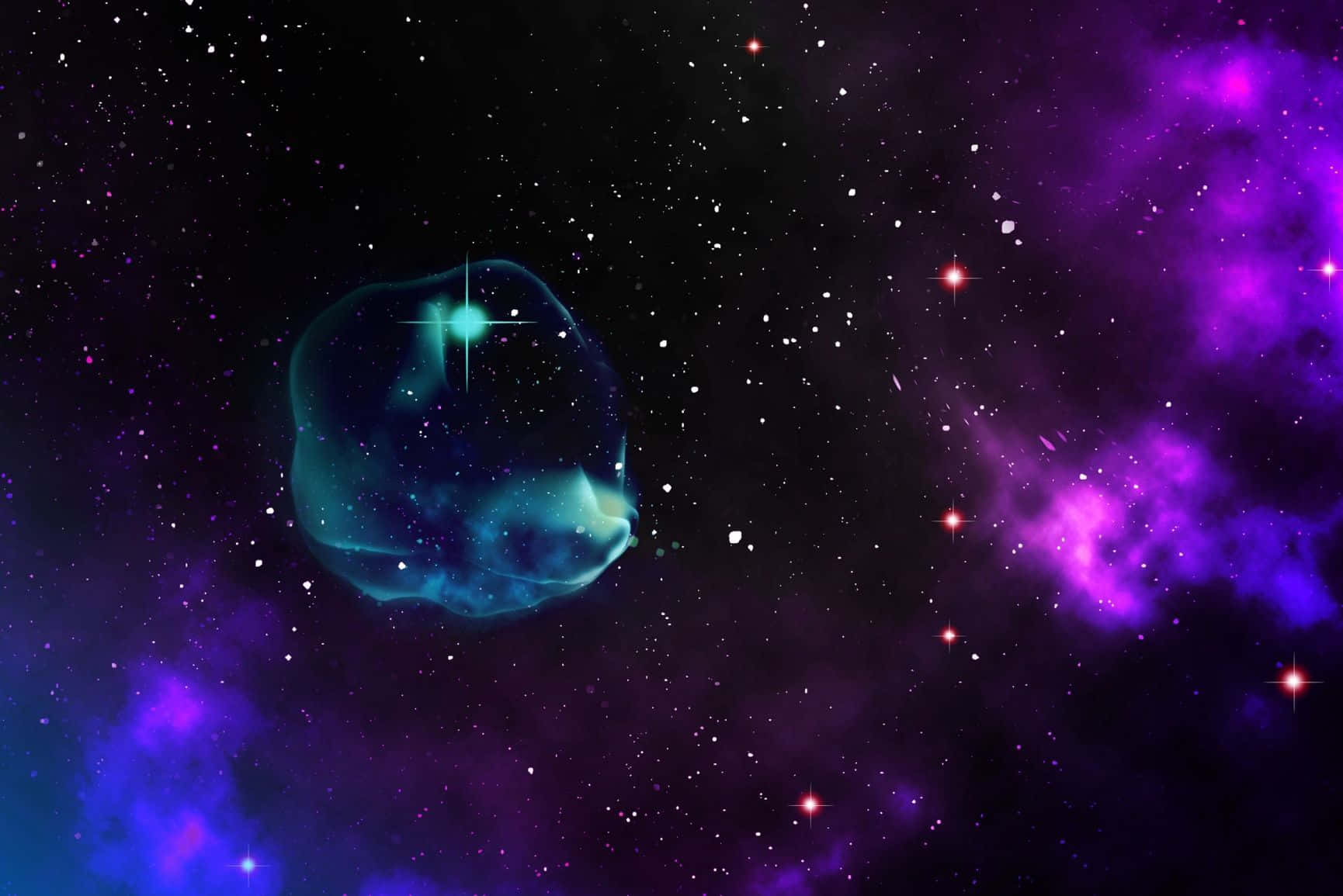 Exploralas Profundidades De Una Vibrante Galaxia De Purpurina. Fondo de pantalla