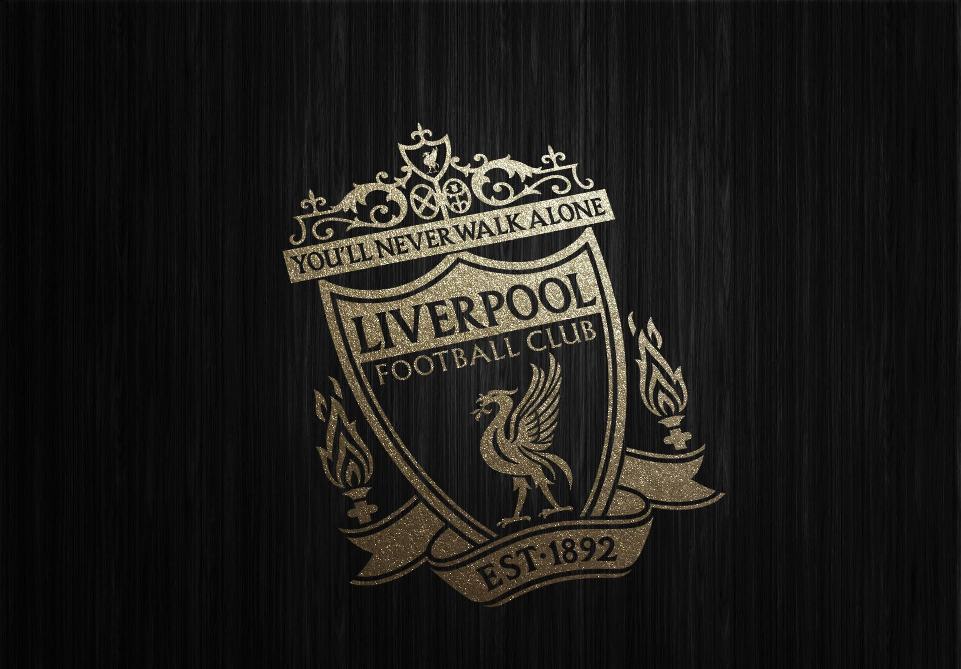 Proudly Represent Liverpool with Glitter Gold! Wallpaper