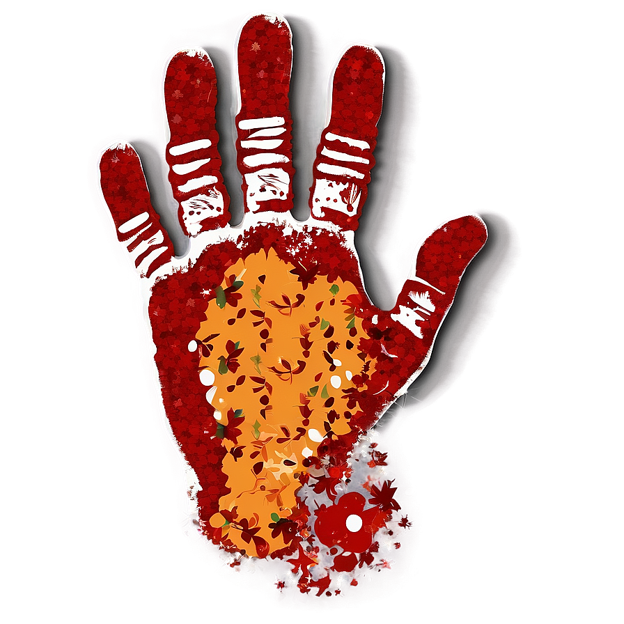 Glitter Handprint Graphic Png Qck PNG