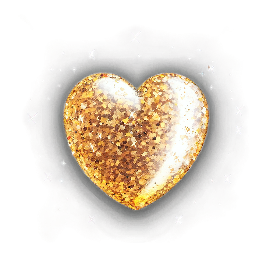 Glitter Heart Emoji Transparent Design Oco88 PNG