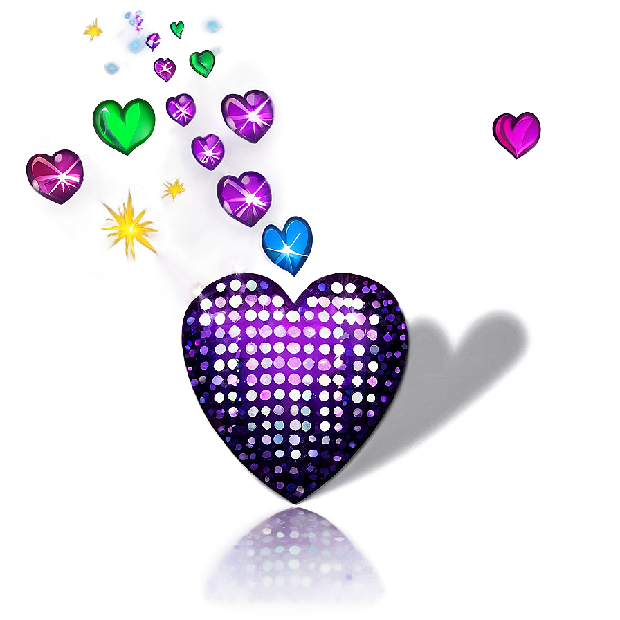 Glitter Heart Graphic Png Pxd PNG