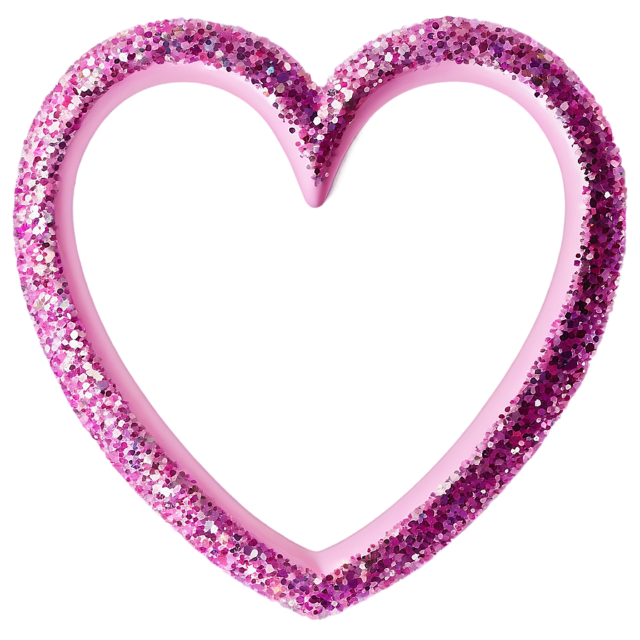 Glitter Heart Pattern Png 06272024 PNG