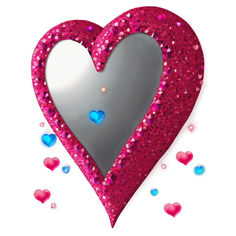 Glitter Hearts Png 3 PNG
