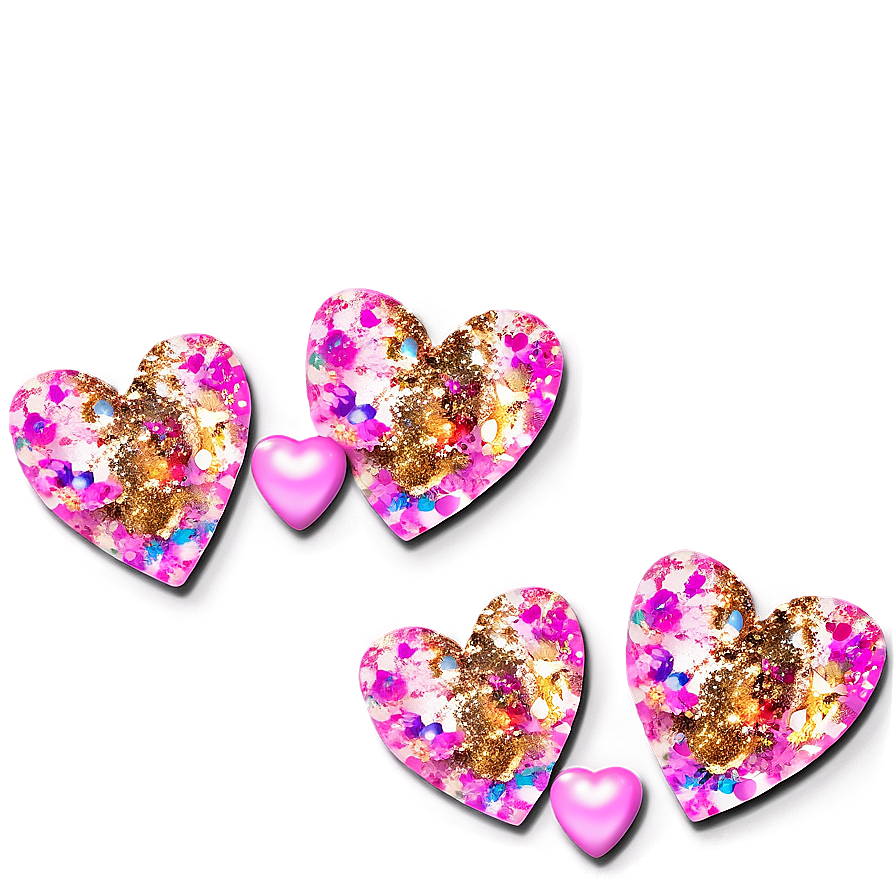 Glitter Hearts Png 87 PNG