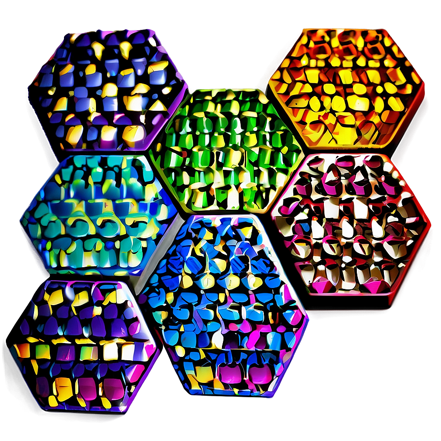 Glitter Hexagon Pattern Png 3 PNG