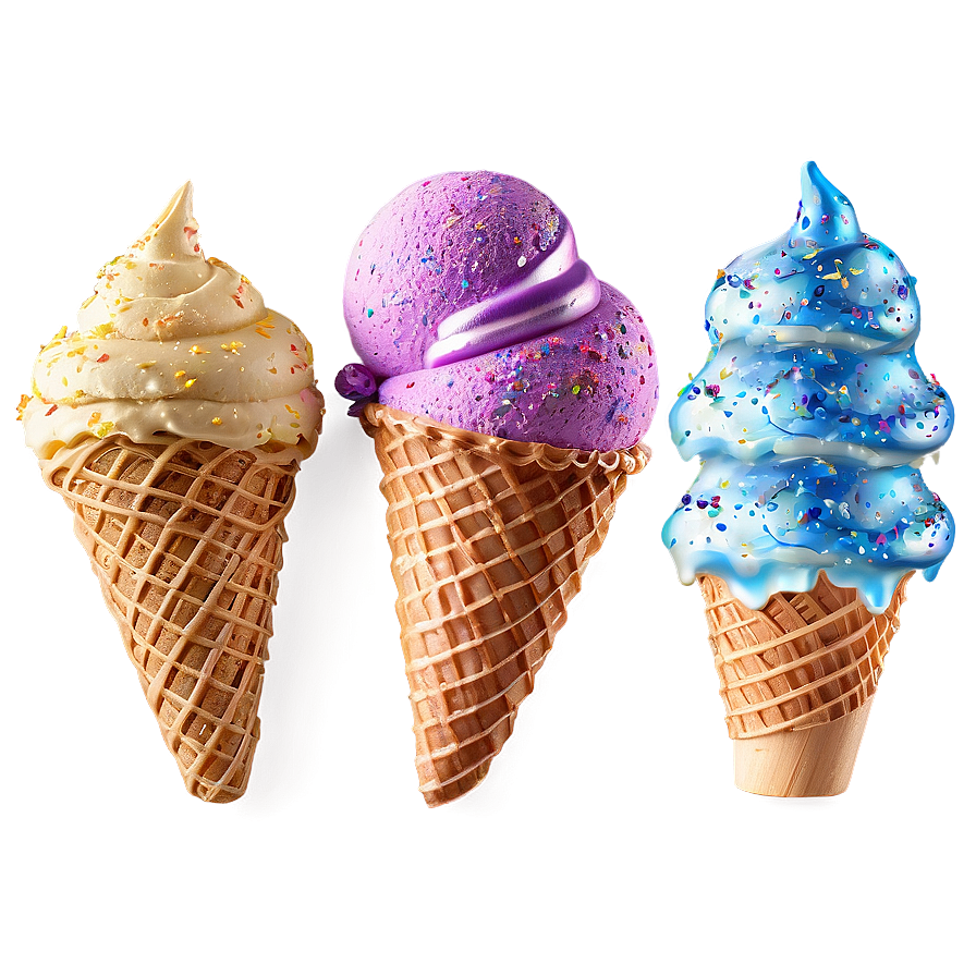 Download Glitter Ice Cream Cone Png 79 | Wallpapers.com