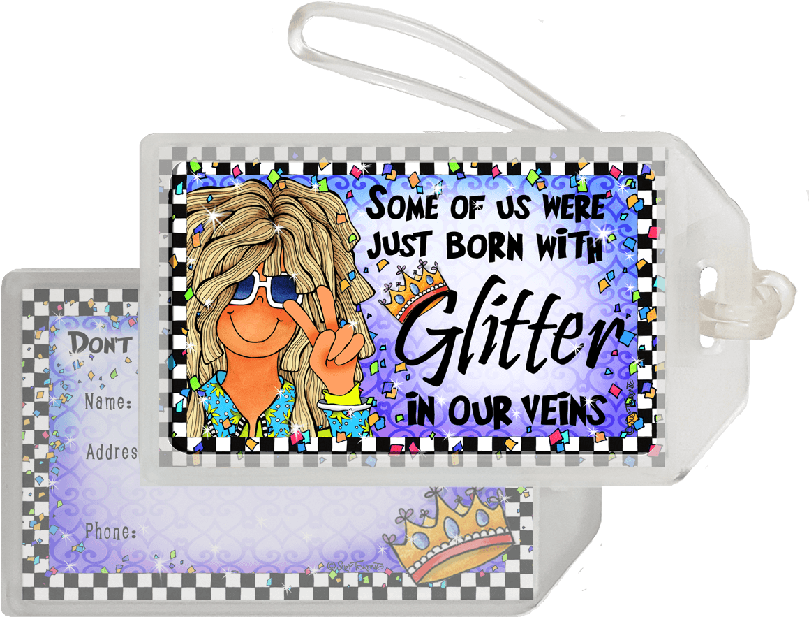 Glitter In Veins Luggage Tag PNG