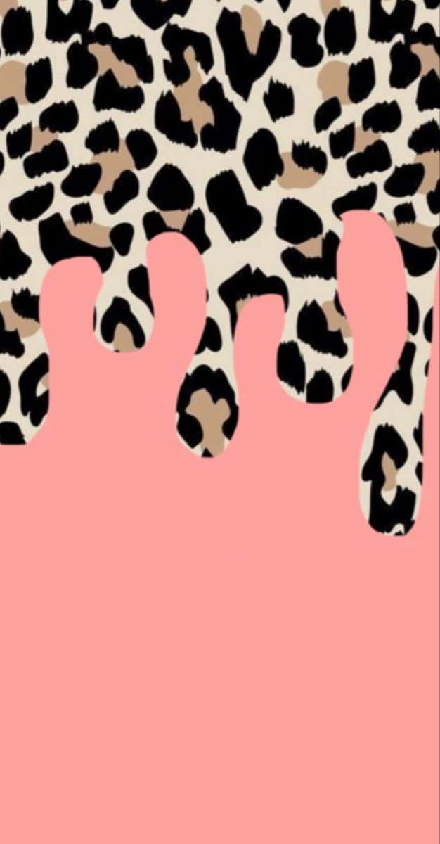 Englamorøs Leopard Iført Et Glitter Mønster Bliver Spottet. Wallpaper