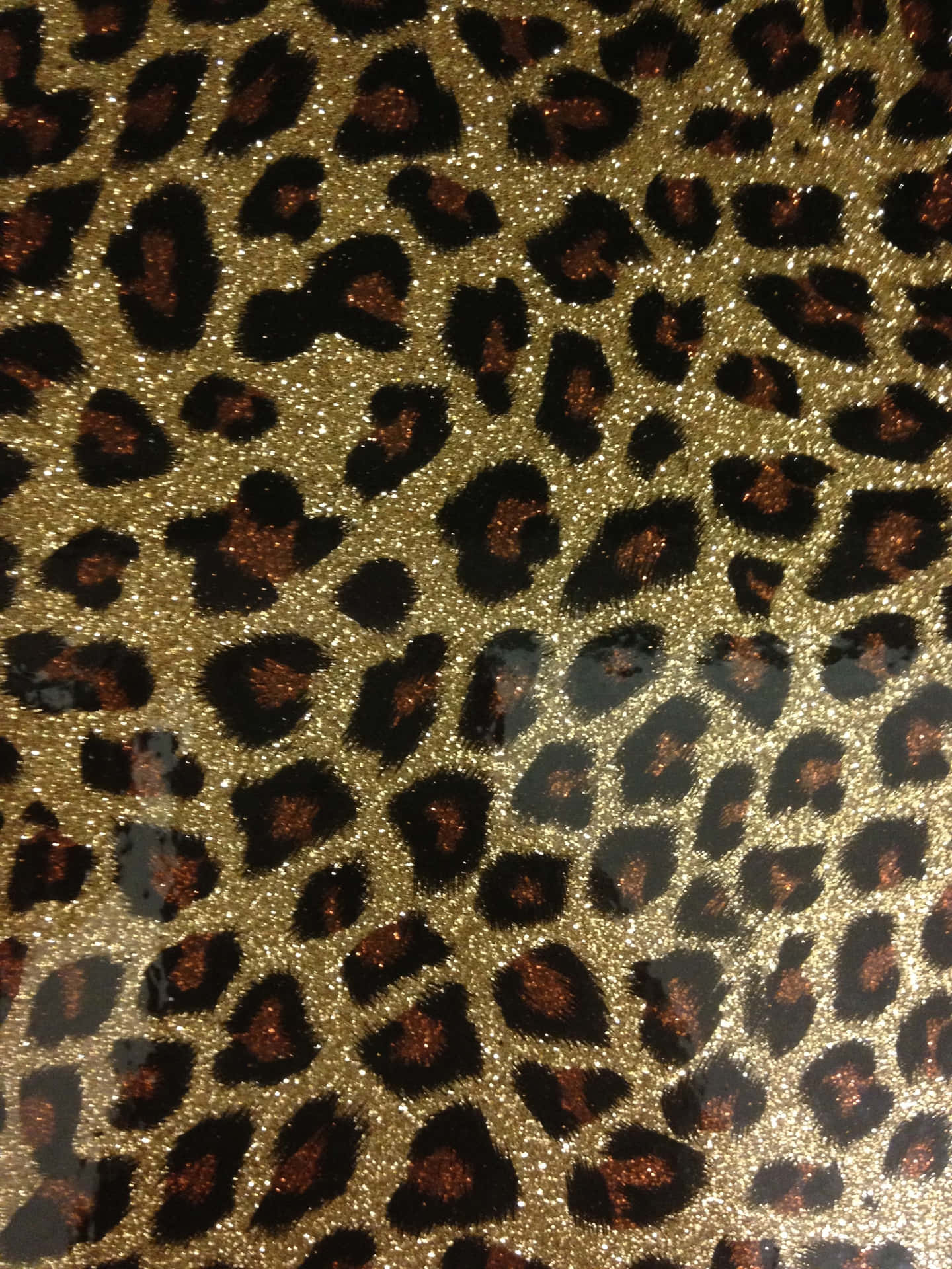 Glitter Leopard Fabric, Wallpaper and Home Decor