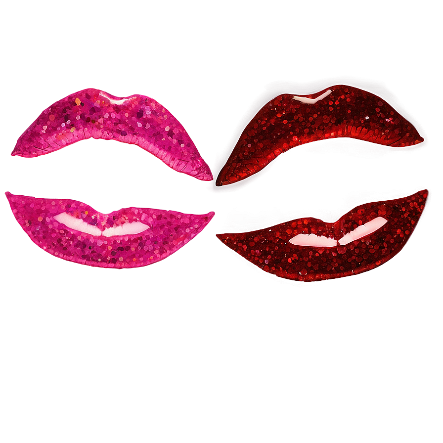 Glitter Lip Kiss Png 05032024 PNG