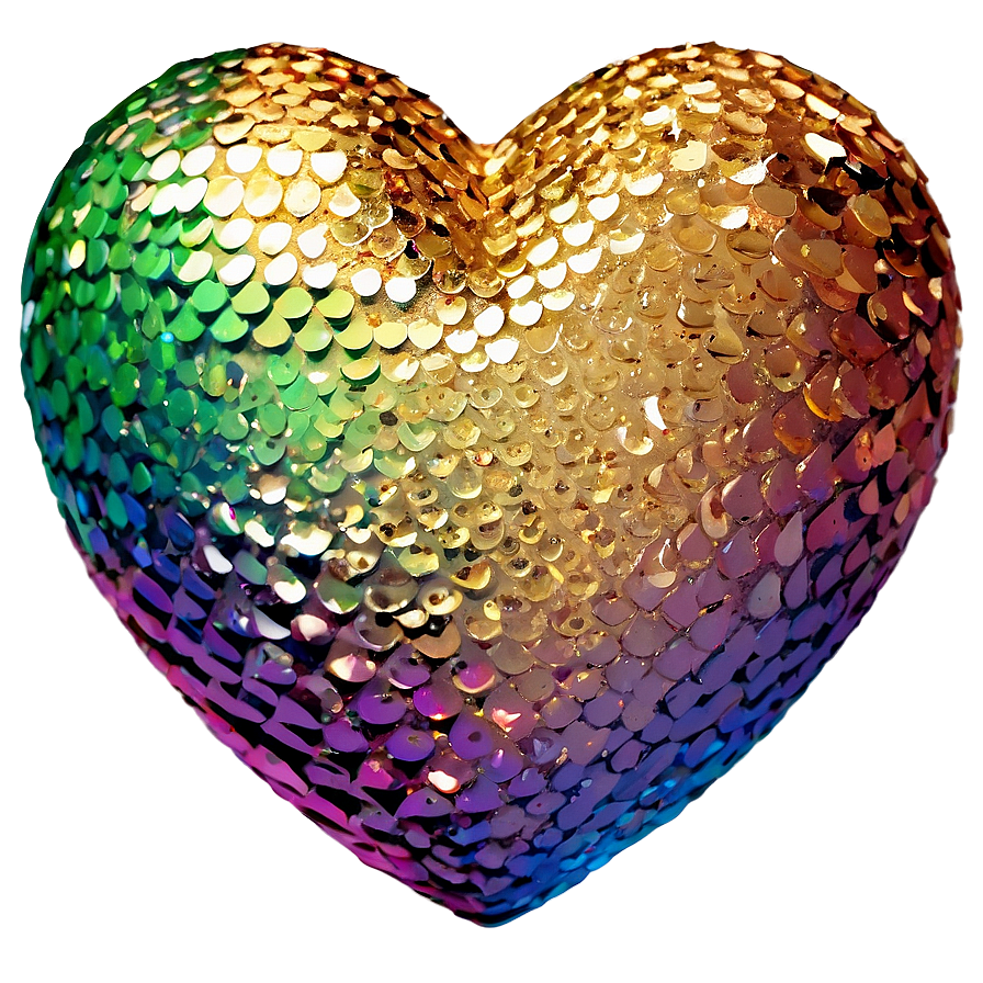 Glitter Love Heart Png 2 PNG
