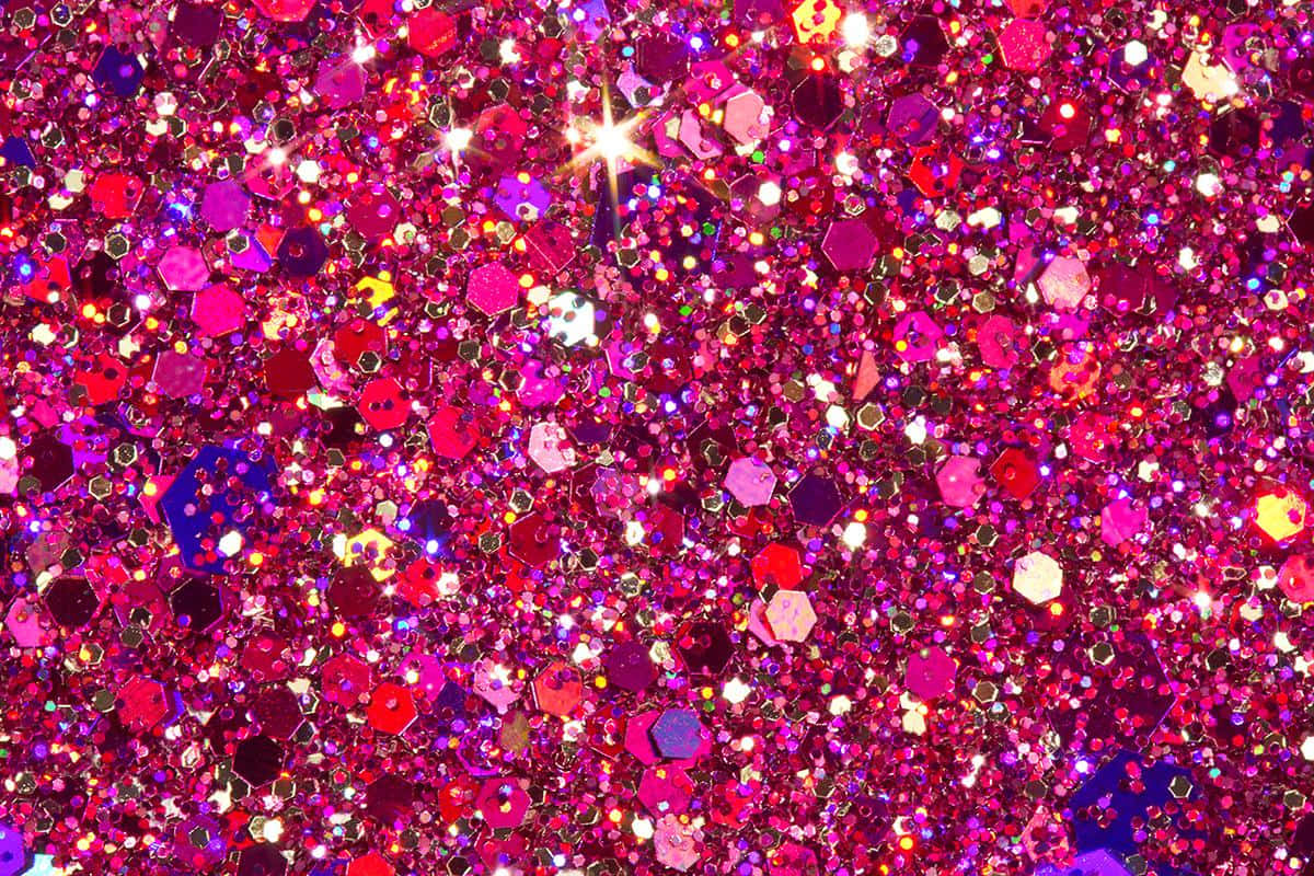 Glitter Pink Sparkling Gems Background