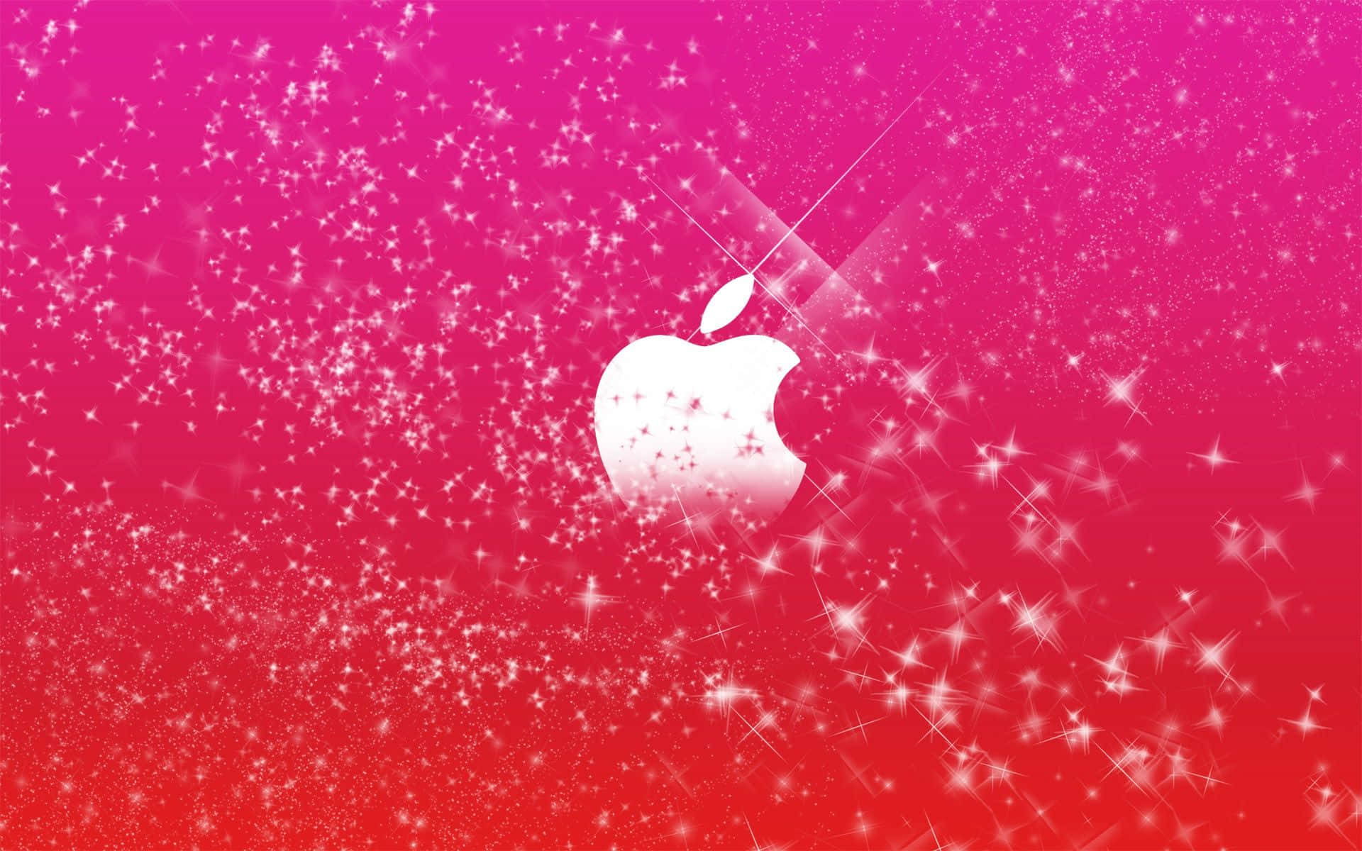 Glitter Pink Apple Logo Background