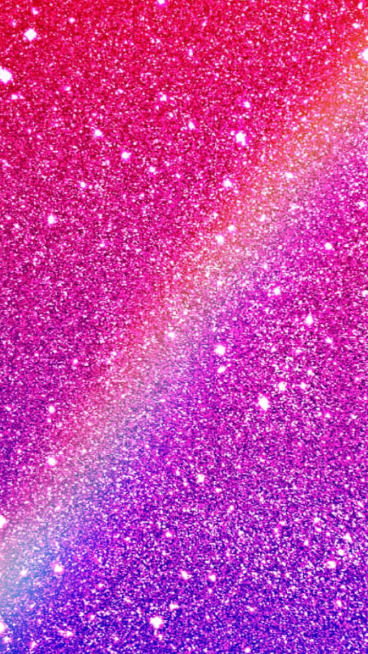 Glitter Pink Sparkling Rainbow Background
